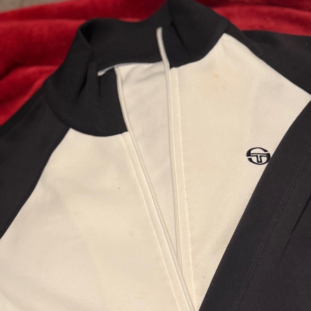 Sergio Tacchini Black and White Shirt Jacket